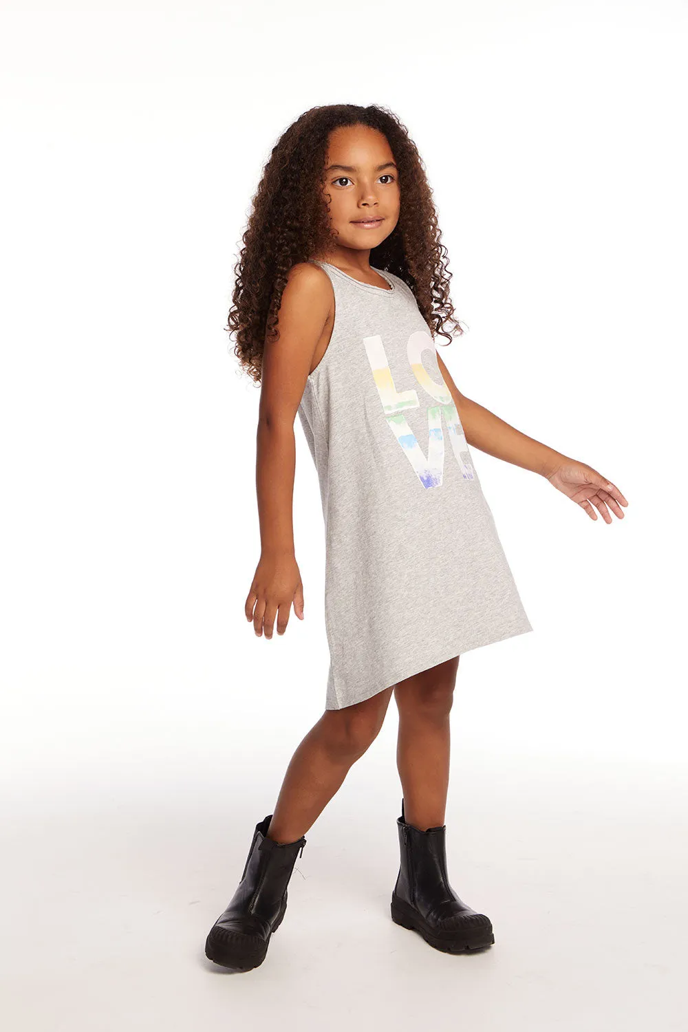 Ombre Love Girls Cotton Jersey Tank Dress