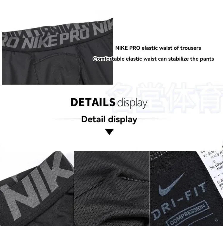 Original Nike Tight Pro Shorts Men's Basketball Running Fitness