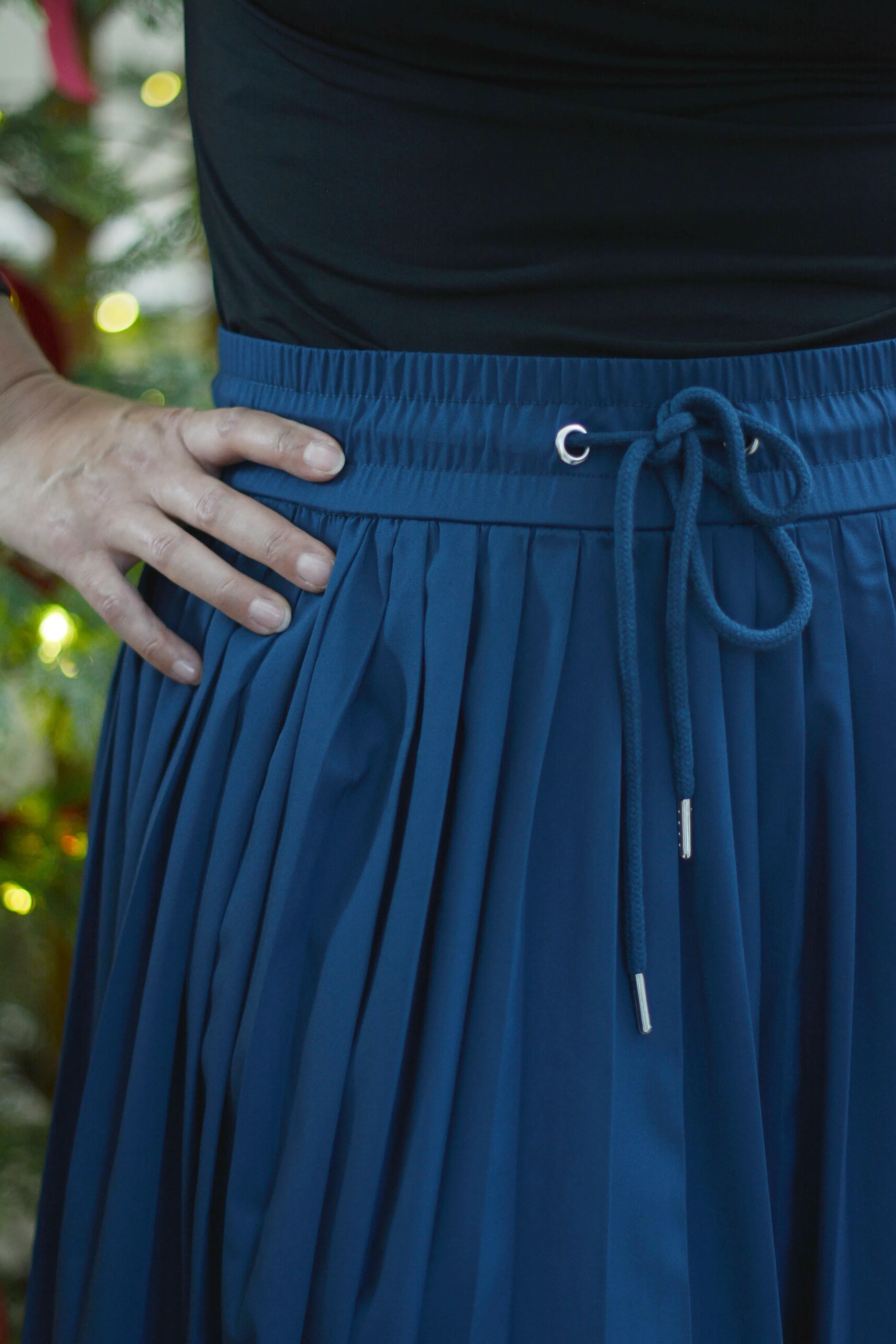 Patagonia Navy Pleated Athletic Skirt