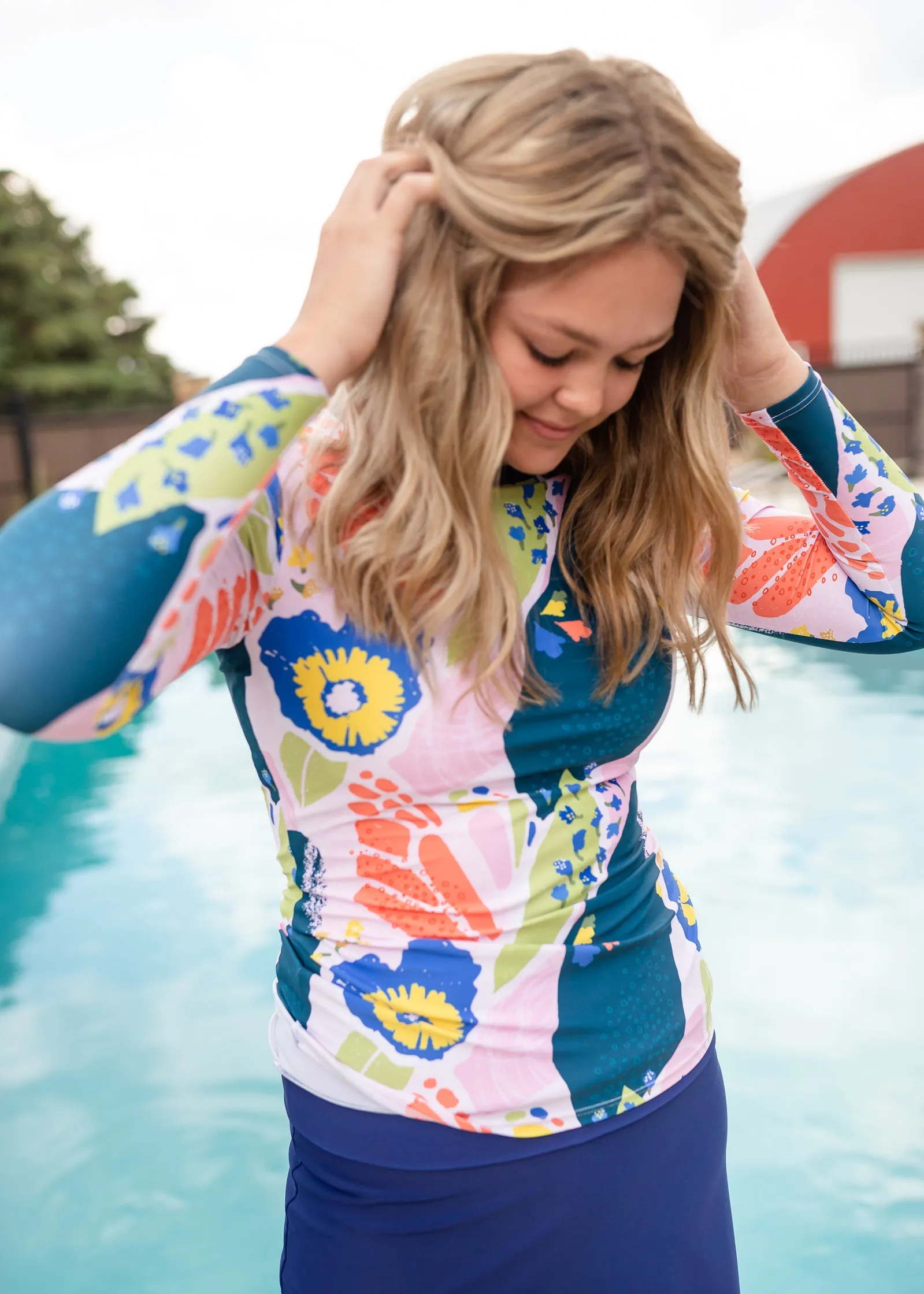 Poppy Long Sleeve Floral Rashguard - FINAL SALE