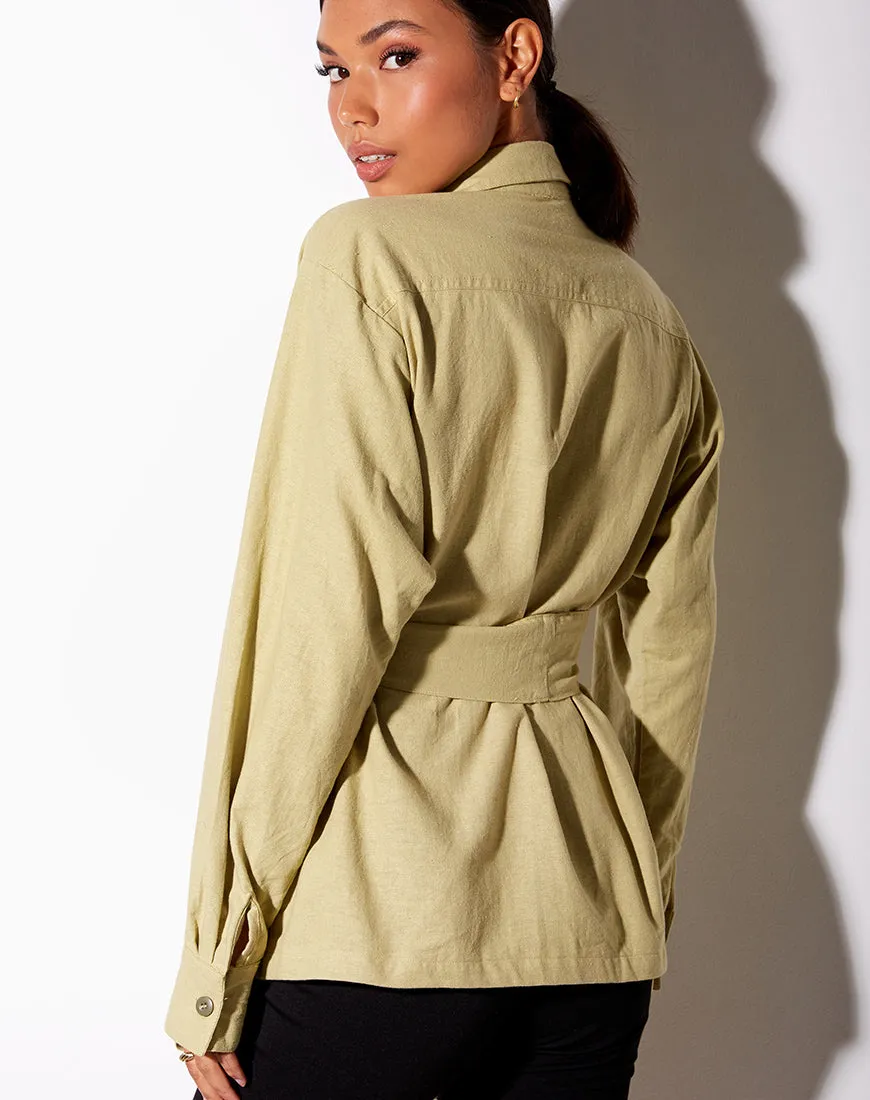 Prami Shirt in Dusky Green