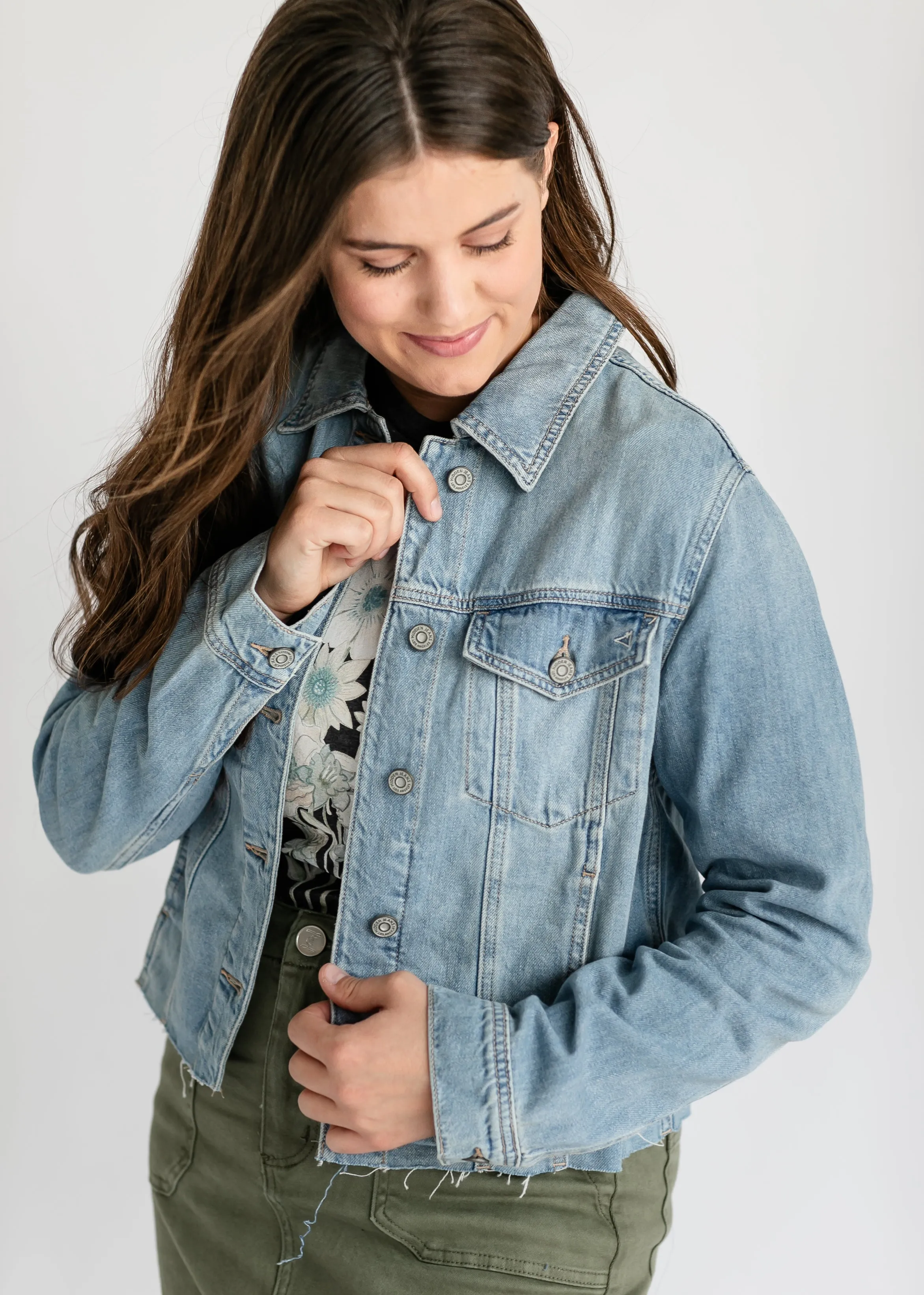 Raw Hem Trucker Denim Jacket - FINAL SALE