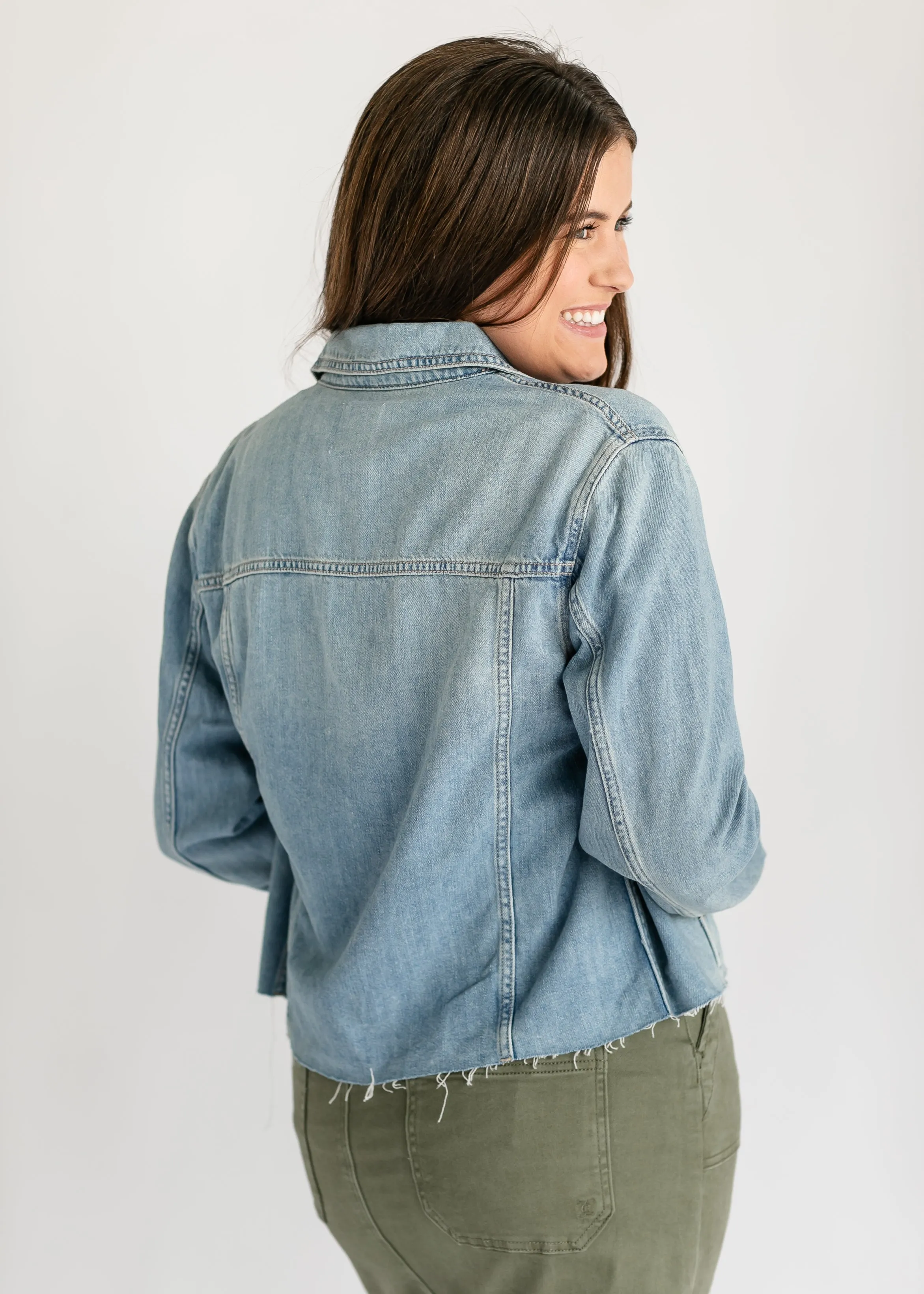 Raw Hem Trucker Denim Jacket - FINAL SALE