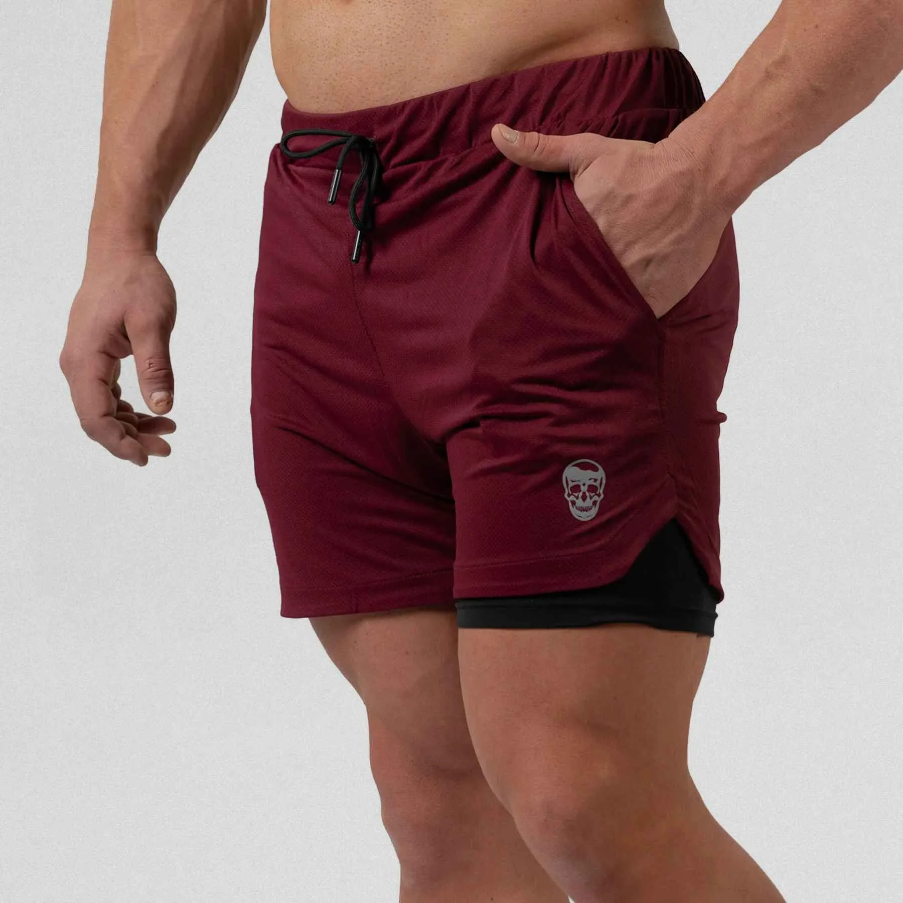 React Training Shorts - Maroon