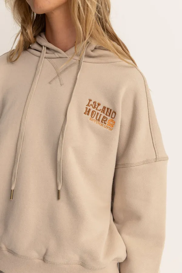 Rhythm Island Hour Hooded Fleece - ECRU