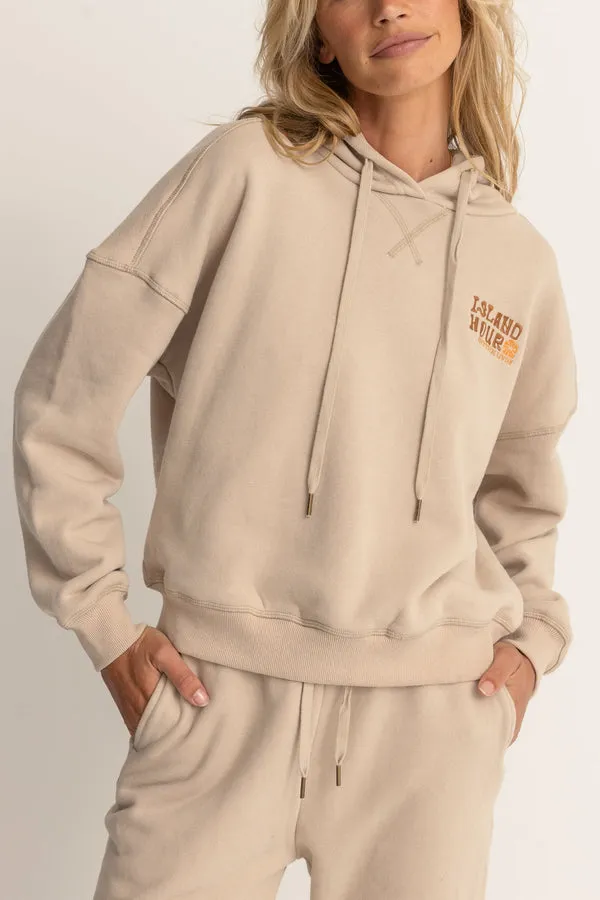 Rhythm Island Hour Hooded Fleece - ECRU