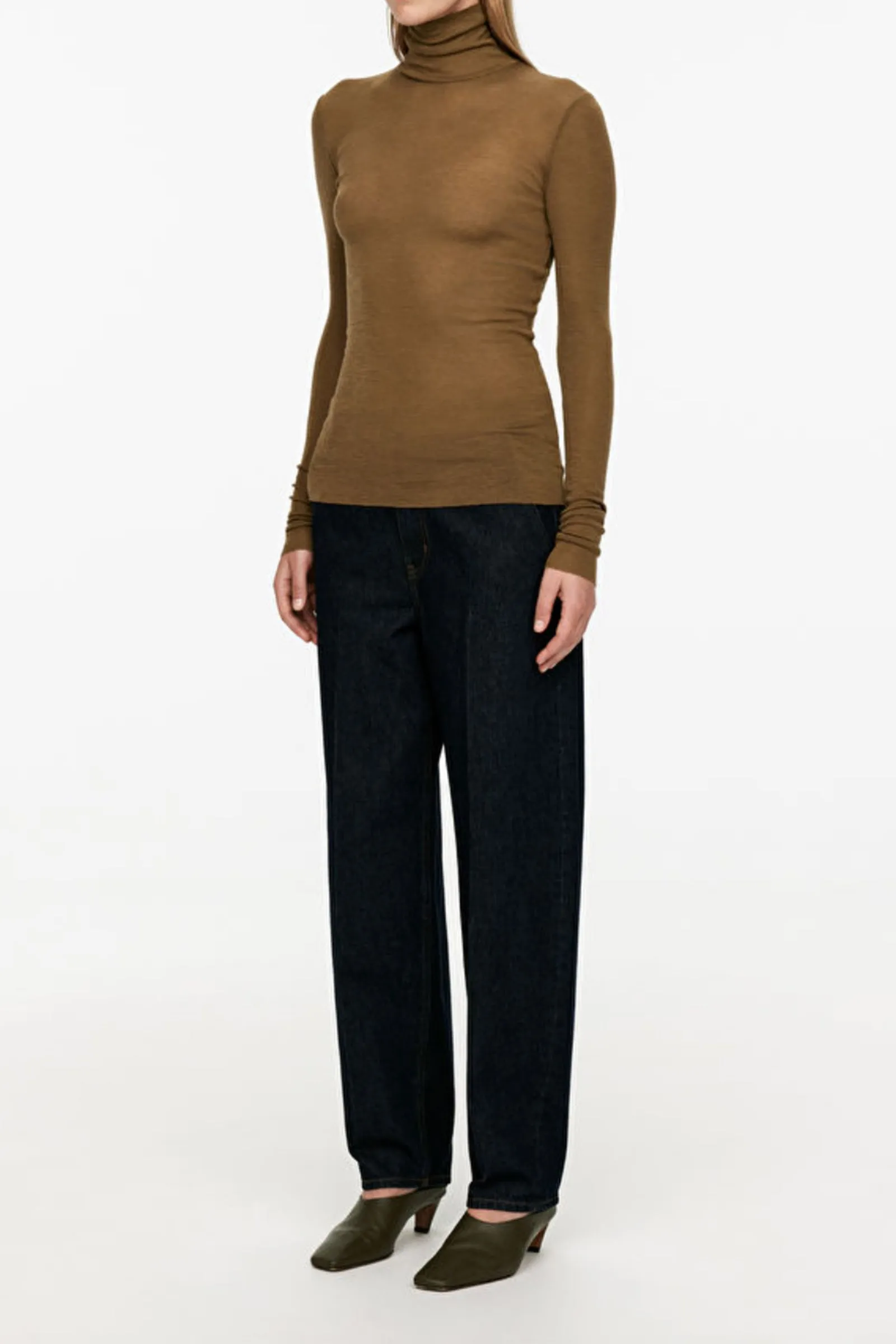 Roll-Neck Wool Top