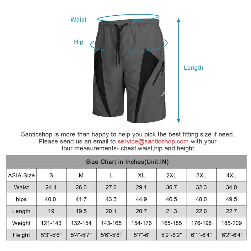 Santic Men Cycling MTB Shorts Grey