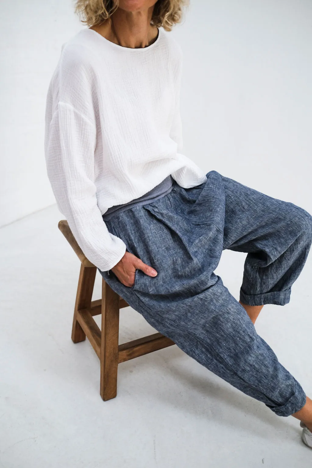 SLOUCH PANT LIGHT CHAMBRAY