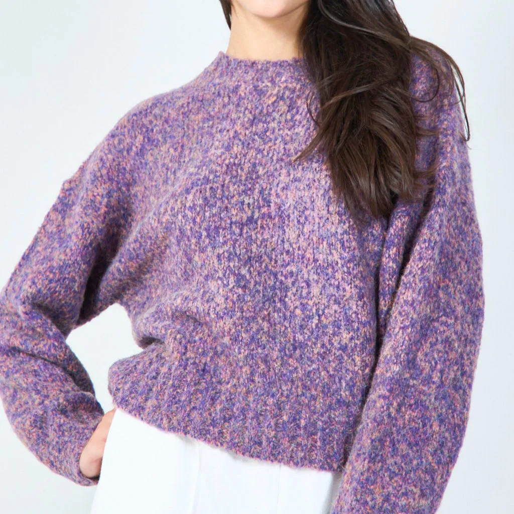 Soft textured knit sweater wholesale