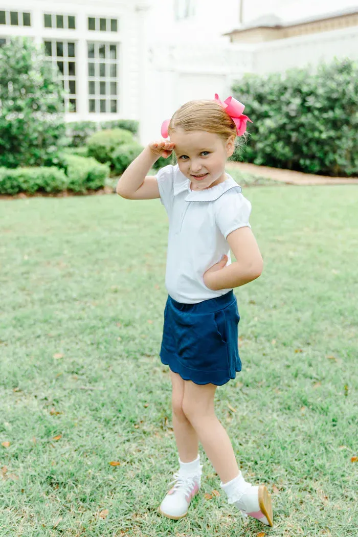 Sophie Scallop Skirt - Navy