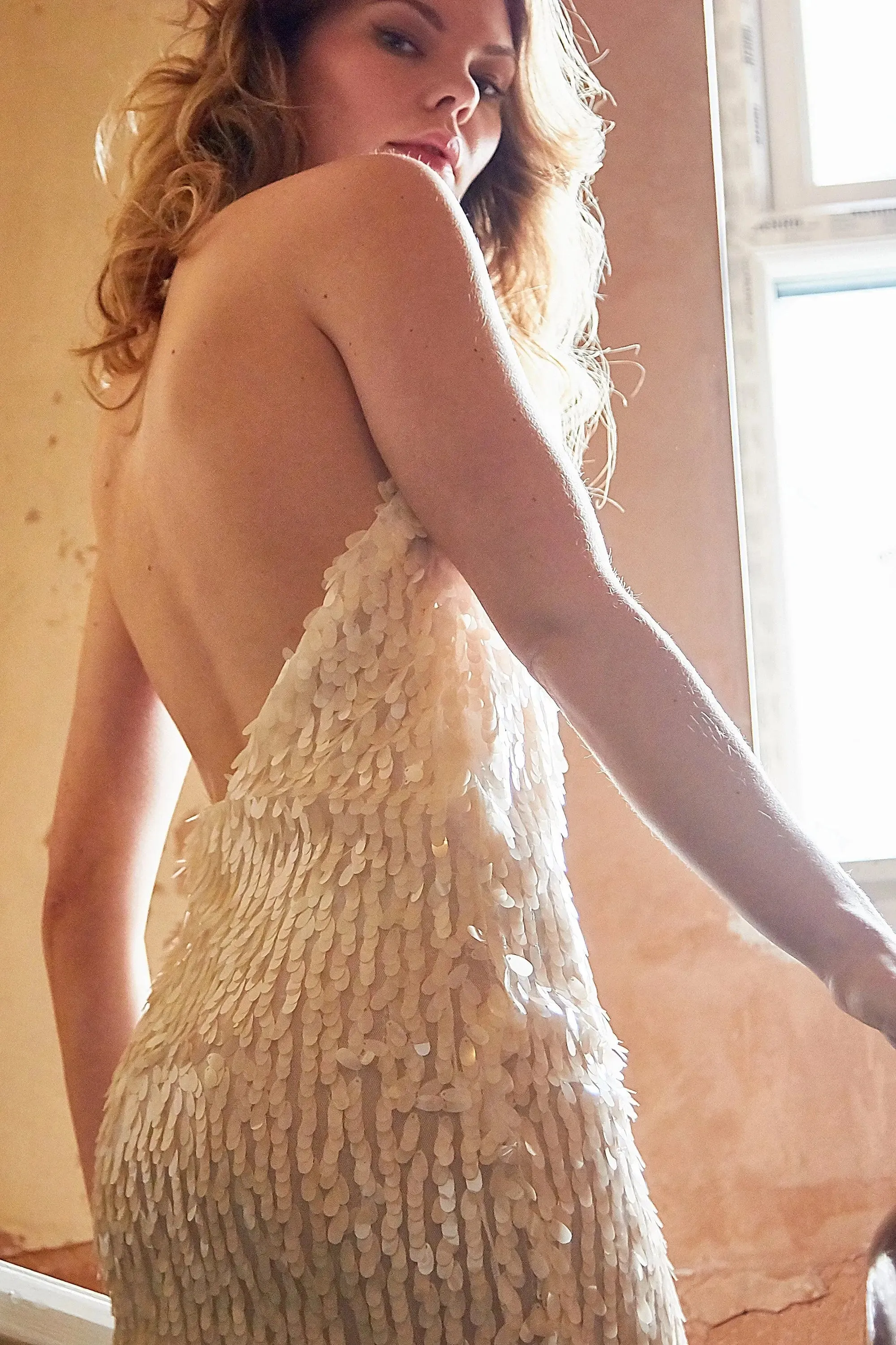 Sparkling Backless Sequin Party Dress