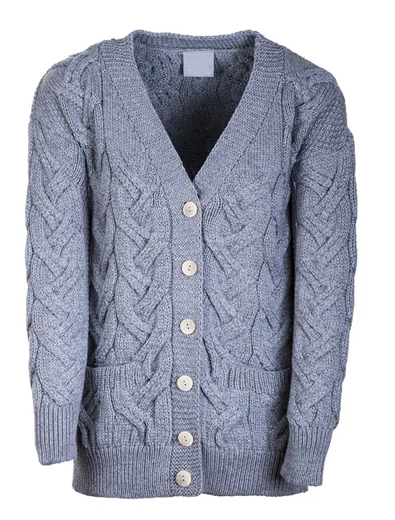 Super Soft Merino Wool Chunky Cable Knit Cardigan