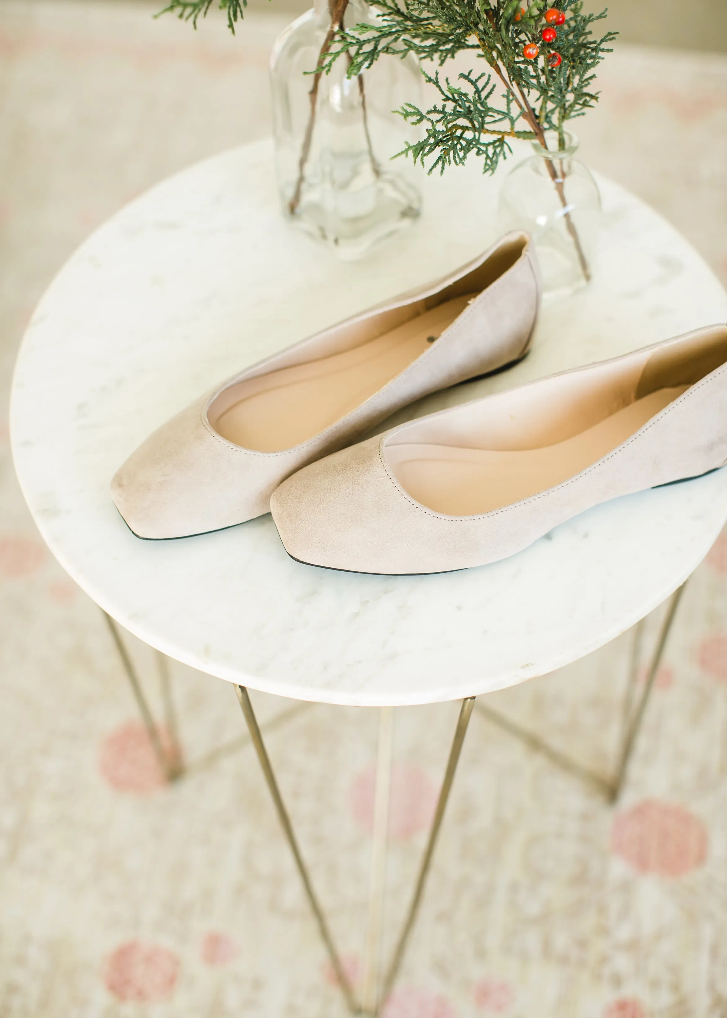 Taupe Square Toe Slip On - FINAL SALE