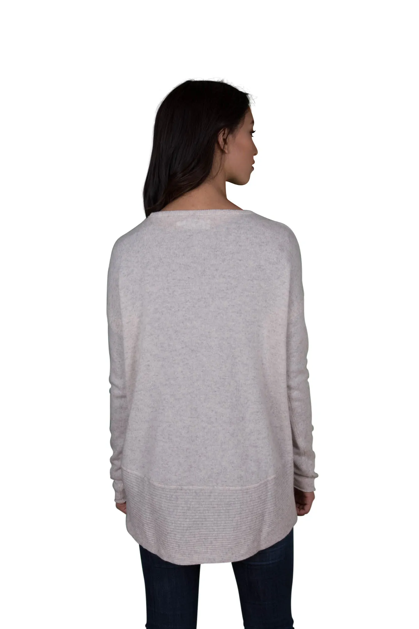 Velvet by Graham & Spencer Aleaha Rib Panel Cashmere Sweater