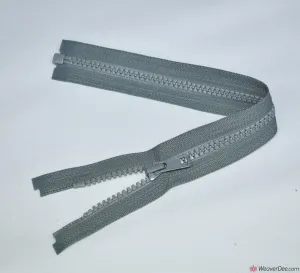 Vislon Open Ended Zip [577 Grey - 5mm Tooth Width]