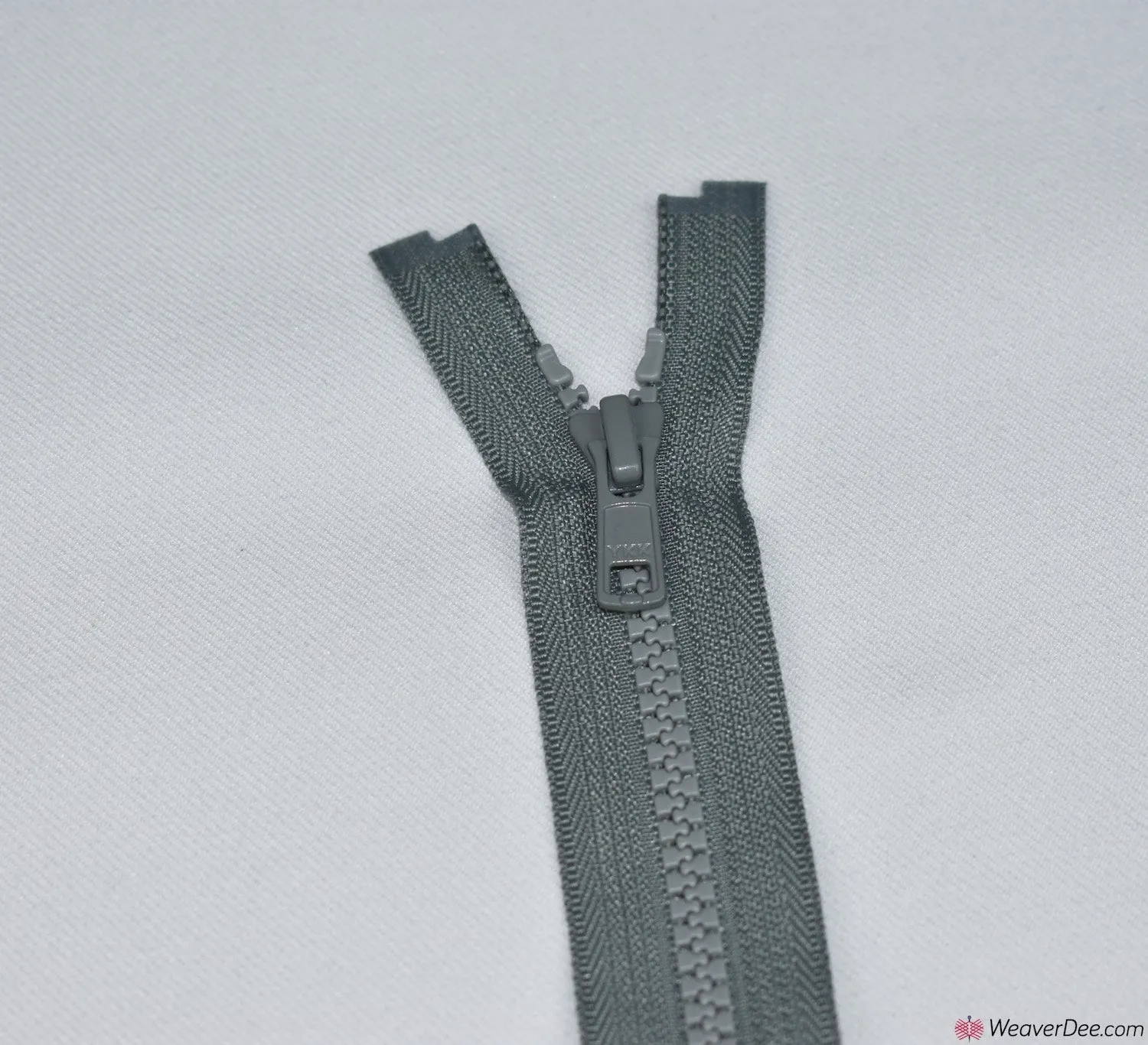 Vislon Open Ended Zip [577 Grey - 5mm Tooth Width]