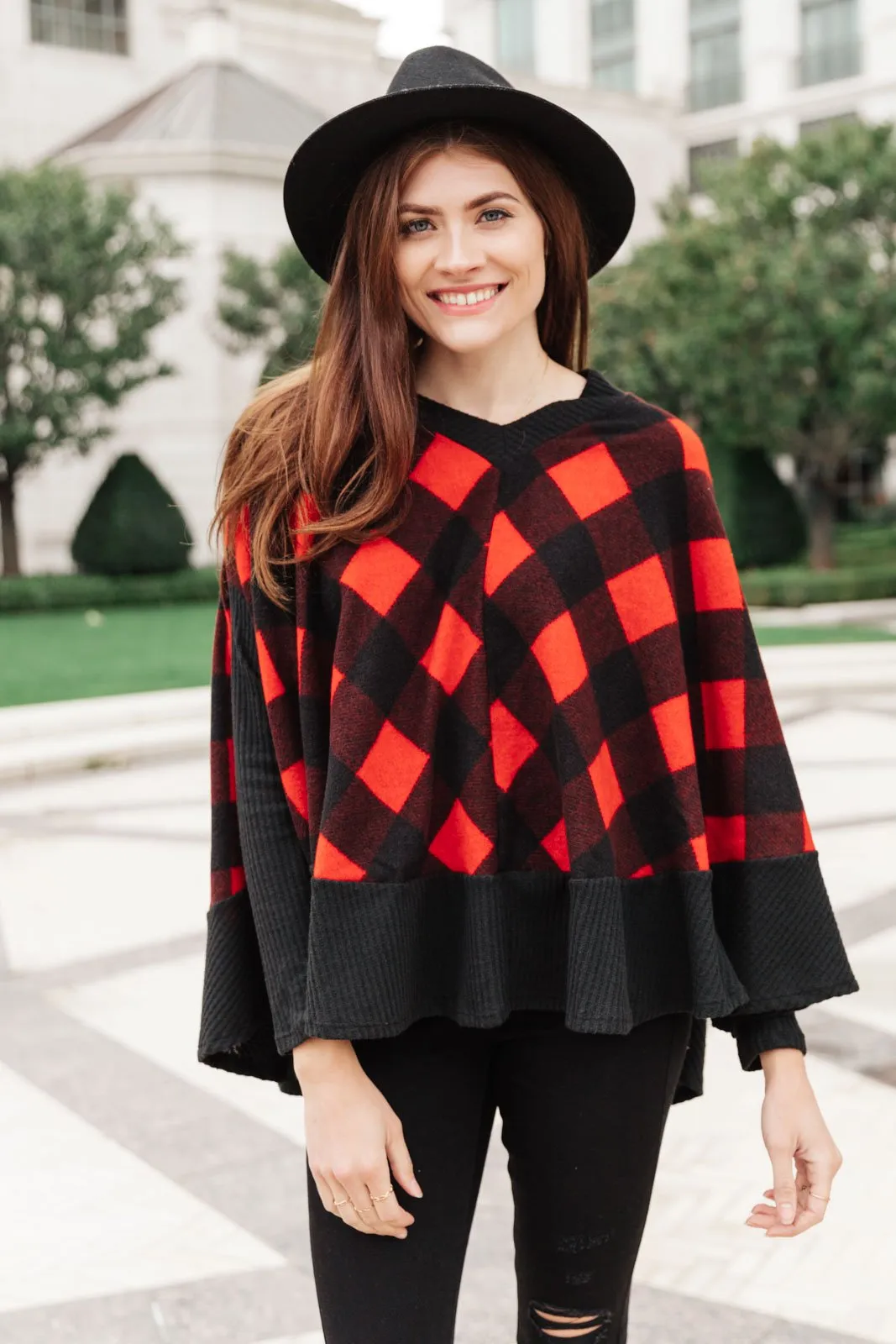 Warm Me Up Buffalo Plaid Top