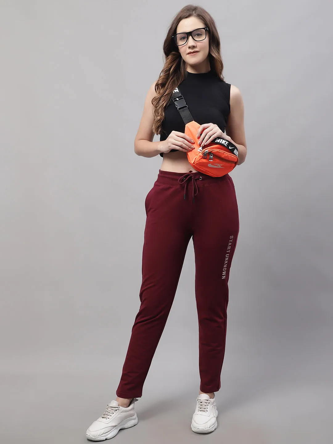 Women Wine Trackpant