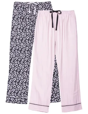 Women's 100% Cotton Flannel Lounge Pants (2-Pack)