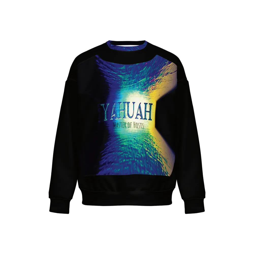 Yahuah-Master of Hosts 02-01 Men’s Designer Relaxed Fit Front Patch Sweatshirt