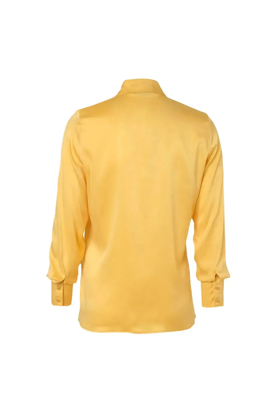 Yellow Pure Silk Audrey Women's Shirt