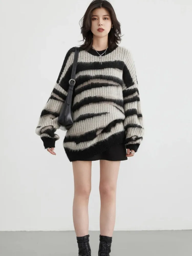 Zebra Knitted Sweater