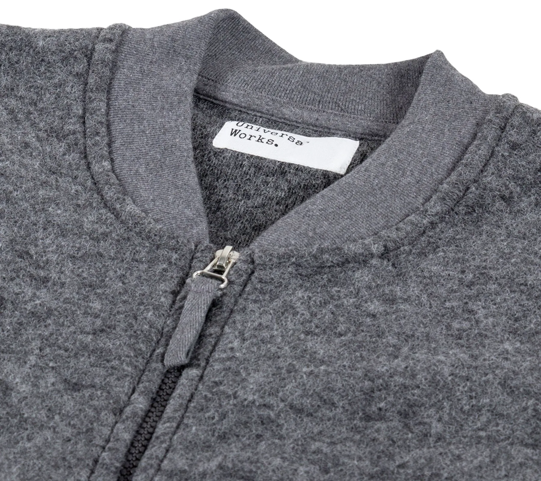 Zip Waistcoat | Grey Marl Wool Fleece